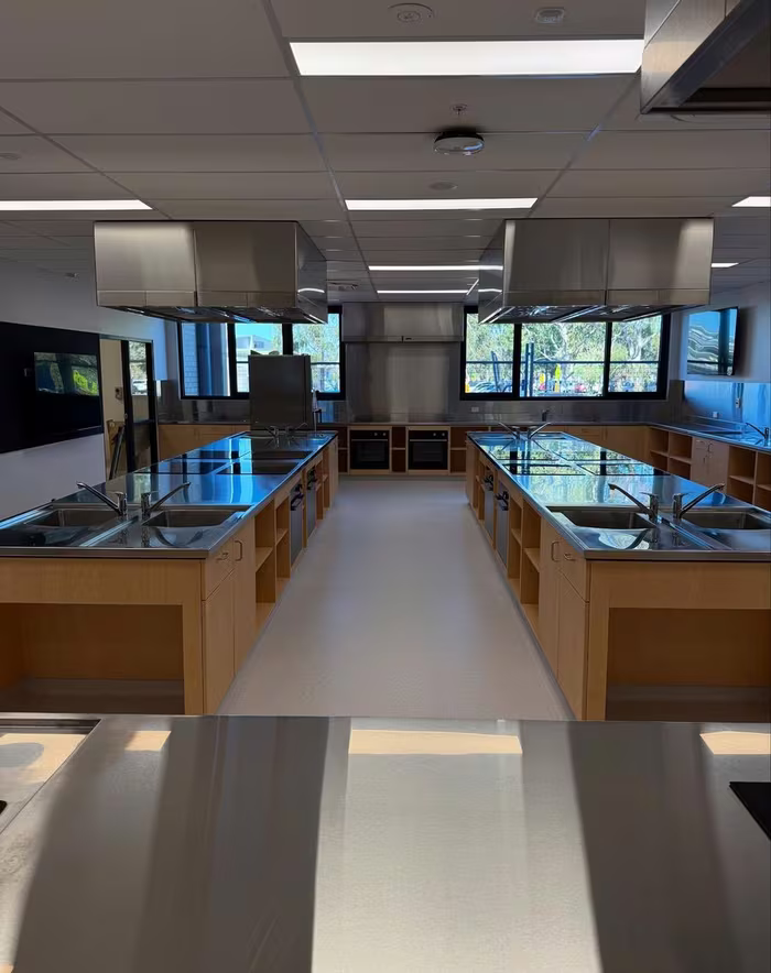 School food technology kitchen cleaned for handover