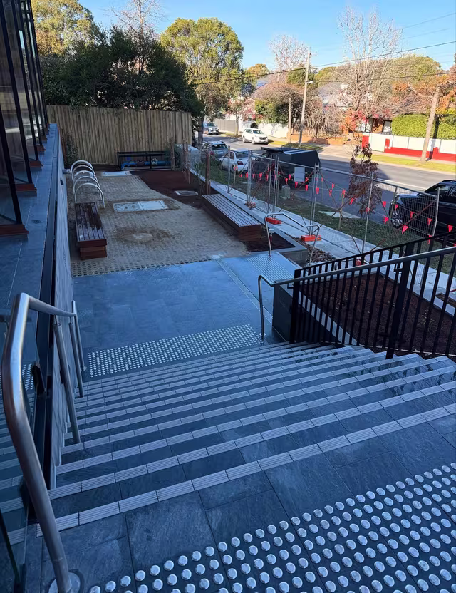 External stairs and entry area cleaned by Tier1Clean